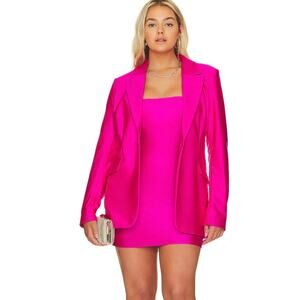 GOOD AMERICAN Compression Shine Tube Mini Dress Fuchsia Pink 5X